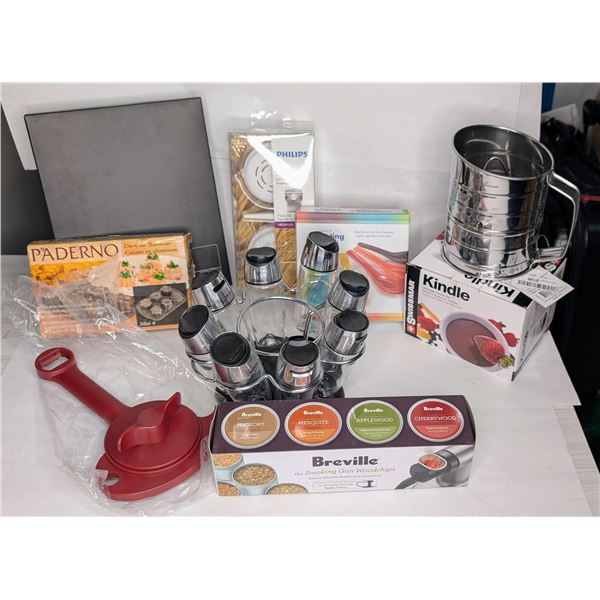 Swissman Kindle Chocolate Fondue Set, Breville Woodchips Sifter, Spice Jars etc