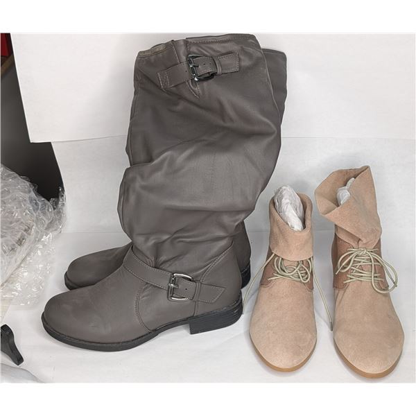 Journee Collection Tall Gray Boots Size 8 Heidi Klum Boots Size 39 / 8.5