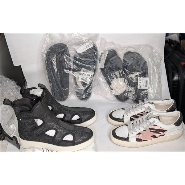 Lady Rose Boots Size 8 Vintage Havana Sneakers Size 8.5 and Two Black Slipons