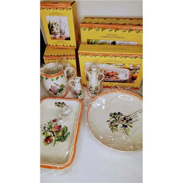 Portmeirion Alfresco Pomona Servers Jug and Oil&Vinegar