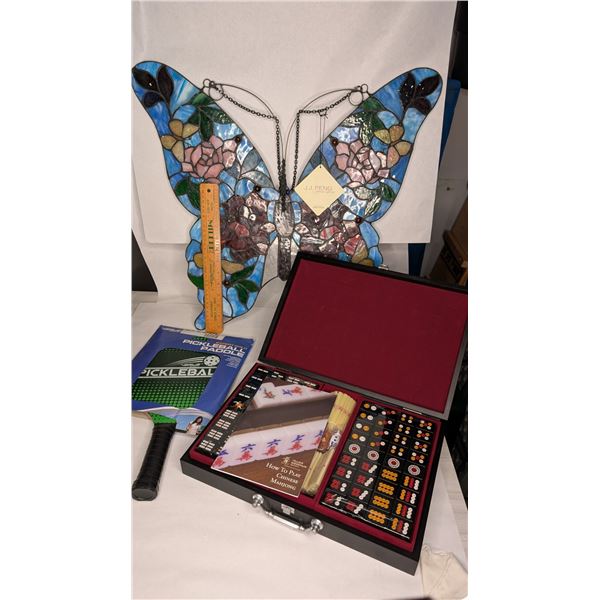 JJ Peng Butterfly Mahjong Game Pickleball Racket NEW