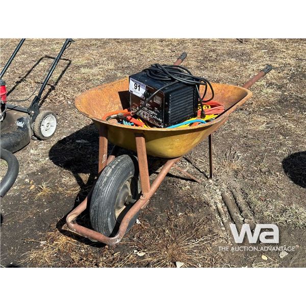 WHEEL BARROW, ELECTRICAL CORD, BATTERY CHARGER