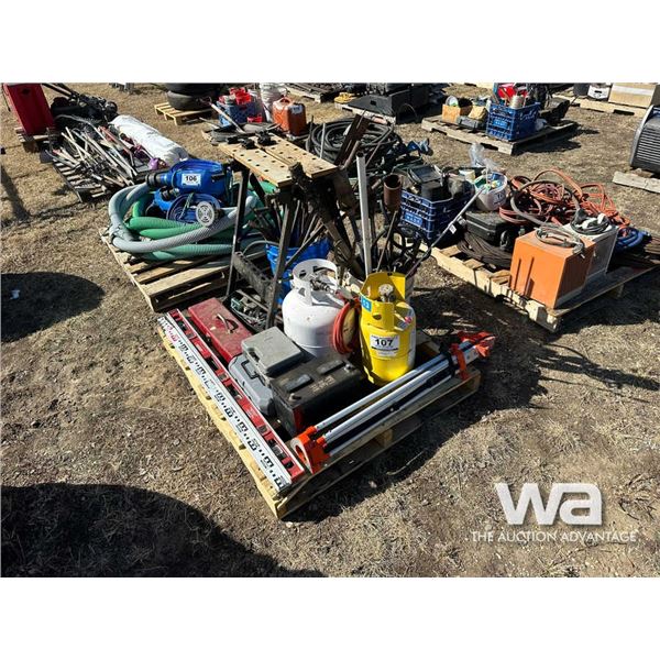 TIGER TORCHES, DREMMEL,WORK BENCH, PRY BARS