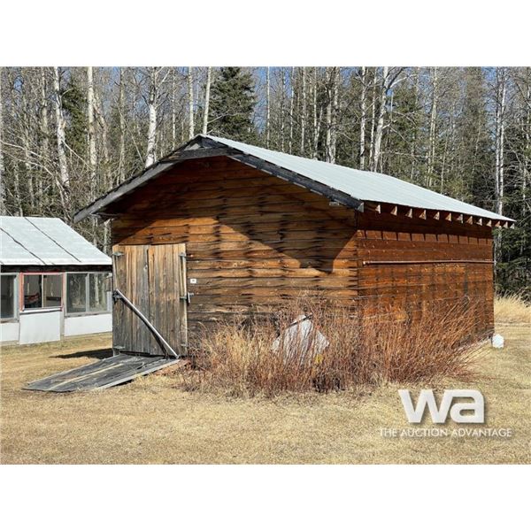 16 X 22 FT. WOOD SHED ON SKIDS