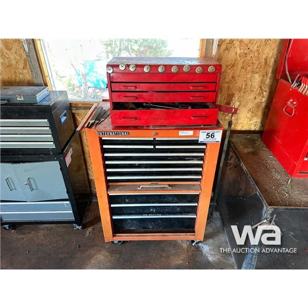 RED/ORANGE TOOL CHEST &TOOLS