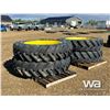 Image 2 : (4) 480/80R50 DUAL TIRES & RIMS
