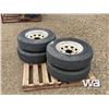 Image 1 : (4) NANKANG 225/75R15 TRAILER TIRES AND RIMS