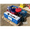 Image 1 : SUMP PUMP, SHOP STOOL, STRAP, PAILS