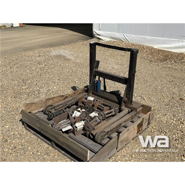 (14) TIE DOWN WINCHES AND DOLLY CART