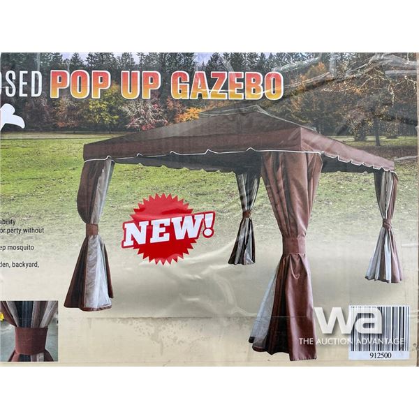 13 X 10 FT. FULLY ENCLOSED POP UP GAZEBO