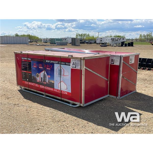 2023 HILLS IND. 70 X 30 X 22 FT. STORAGE BUILDING