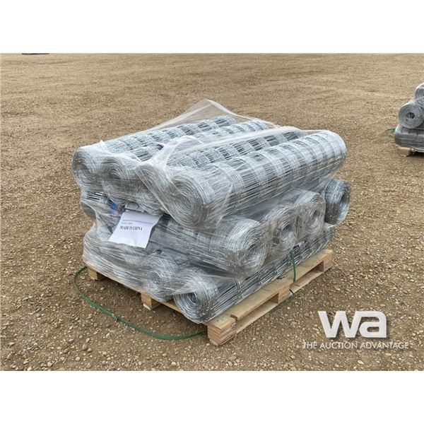 (12) ROLLS OF GALVANIZED FIELD FENCE