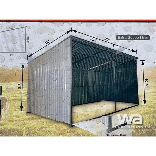 TMG 12 X 20 FT. LIVESTOCK METAL SHED