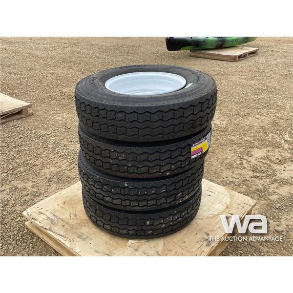 (4) ST235/80R16 GRIZZLY TIRES & RIMS