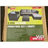 Image 2 : (5) PCS. OUTDOOR L SHAPE FURNITURE SET