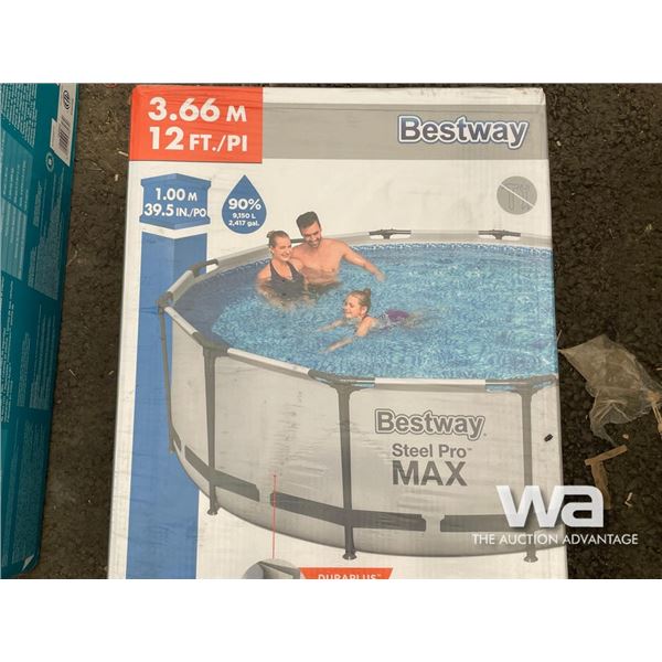 12 FT. BESTWAY STEEL PRO MAX SWIMMING POOL
