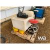 Image 2 : 50GAL POLY TANK, GRINDER STAND, 3" WATER LINE