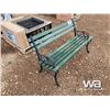 Image 2 : GREEN OUTDOOR WOOD BENCH
