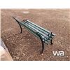 Image 3 : GREEN OUTDOOR WOOD BENCH