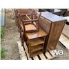 Image 3 : (4) DRAWER DRESSER, WOODEN DESK & CHAIR