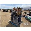 Image 2 : (2) BARRELS OF SHOVELS, BROOMS,CHAINS & BOOMERS