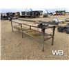 Image 1 : 30" X 12 FT. STEEL WORK BENCH W/ GRINDER & VISE