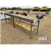 Image 3 : 30" X 12 FT. STEEL WORK BENCH W/ GRINDER & VISE