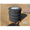 Image 1 : (4) GRIZZLY 11R24.5 TRUCK TIRES ON STEEL RIMS