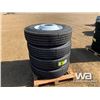 Image 2 : (4) GRIZZLY 11R24.5 TRUCK TIRES ON STEEL RIMS