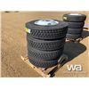 Image 2 : (4) GRIZZLY 11R22.5 TRUCK TIRES ON STEEL RIMS