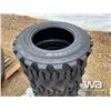 Image 2 : (UNUSED) (4) 12-16.5 SKID STEER TIRES