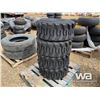 Image 3 : (UNUSED) (4) 12-16.5 SKID STEER TIRES