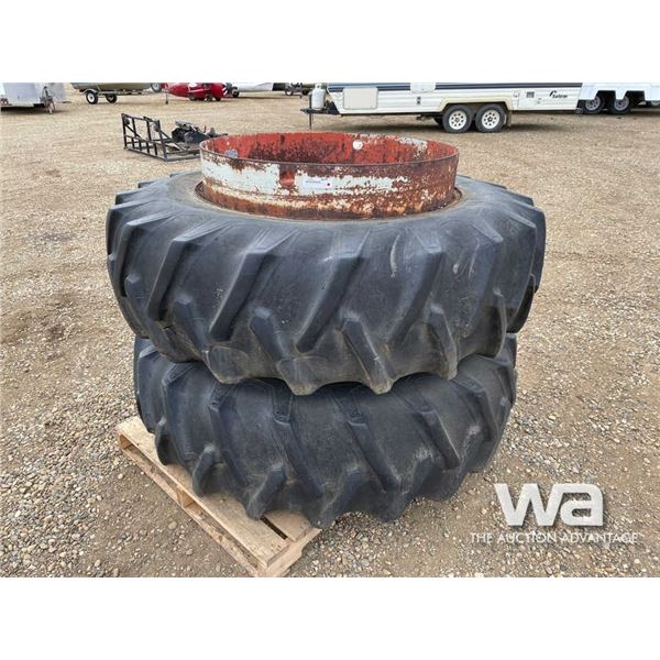 18.4 X 38 CLAMP ON DUAL TRACTOR TIRES