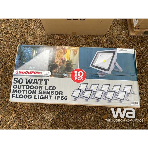 (10) SOLIDFIRE 50 WATT MOTION SENSOR LED LIGHT