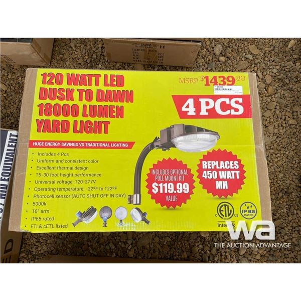 (4) 120 WATT DUSK TO DAWN YARD LIGHT
