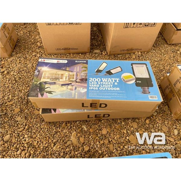 (2) 200 WATT LED STREET/YARD LAMP
