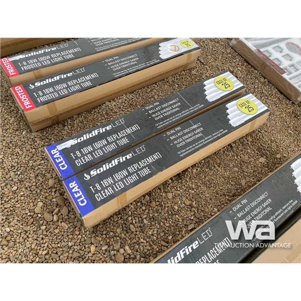 (50) T-8 18W CLEAR TUBE LIGHTS