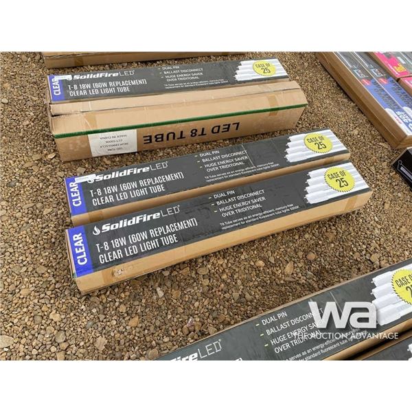 (50) T-8 18W CLEAR TUBE LIGHTS