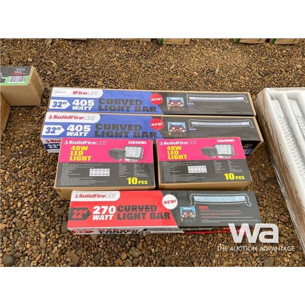 (3) LED LIGHT BARS & (20) CUBE LIGHTS