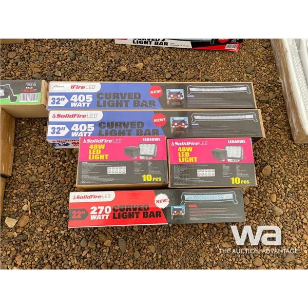 (3) LED LIGHT BARS & (20) CUBE LIGHTS