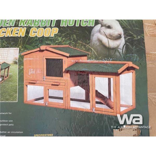 (UNUSED) WOODEN RABBIT & CHICKEN COOP