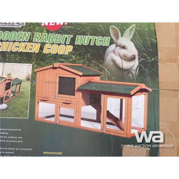 (UNUSED) WOODEN RABBIT & CHICKEN COOP