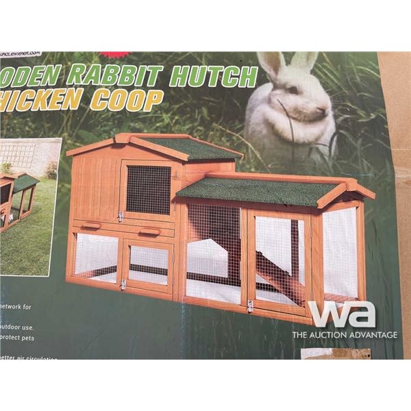 (UNUSED) WOODEN RABBIT & CHICKEN COOP