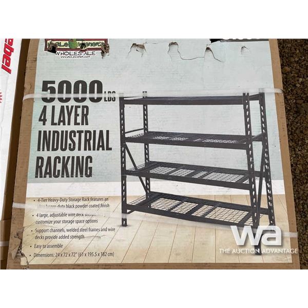 (UNUSED) 5,000 LBS 4 LAYER INDUSTRIAL SHELVING