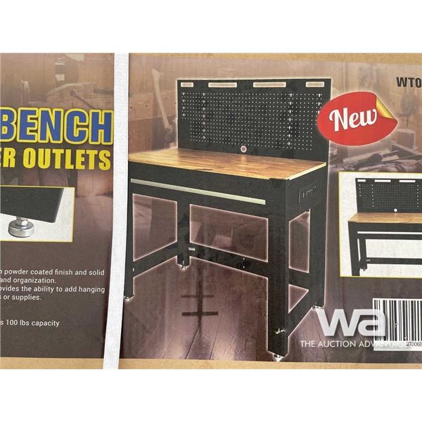 (UNUSED) 45" WORKBENCH WITH POWER OUTLETS