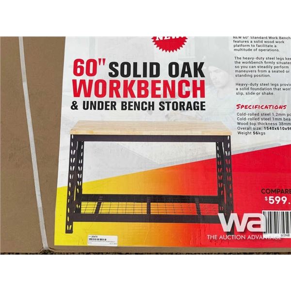 (UNUSED) 60" HEAVY DUTY WORK BENCH