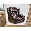 Image 1 : BROWN LEATHER RECLINING CHAIR