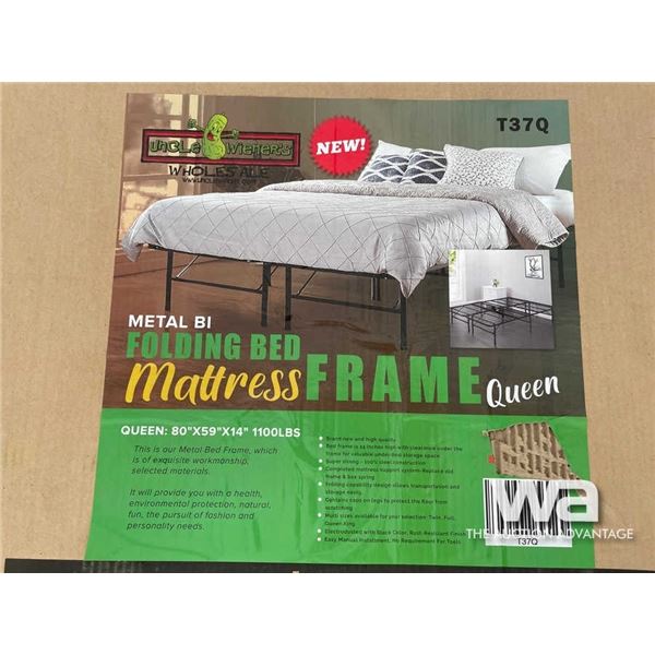 (UNUSED) QUEEN FOLDING BED MATTRESS FRAME