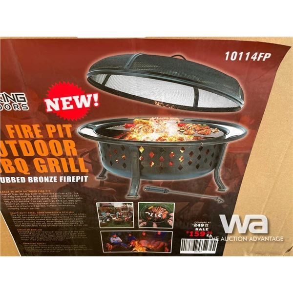 FIREKING 36" OUTDOOR FIRE PIT/BBQ GRILL