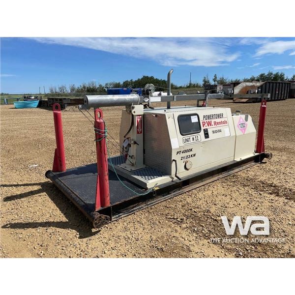POWER TOWER PT 4000K 20 KW SKIDDED LIGHT TOWER